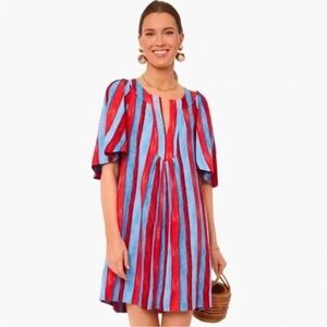 Tuckernuck Pomander Place FinleyRed Painterly Stripe dress